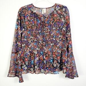 JAPNA FLORAL BABYDOLL TOP
